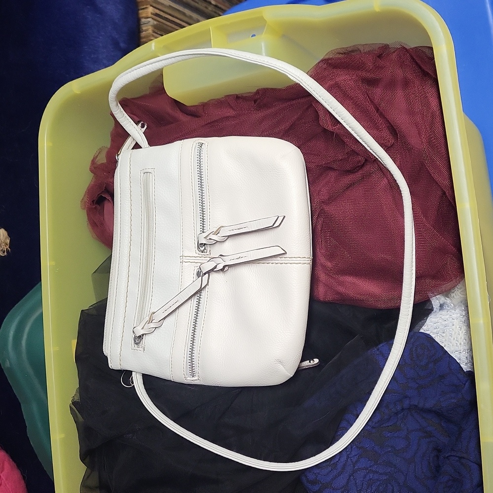 Tignanello white leather purse